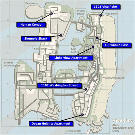 What are safehouses in Grand Theft Auto: Vice City.